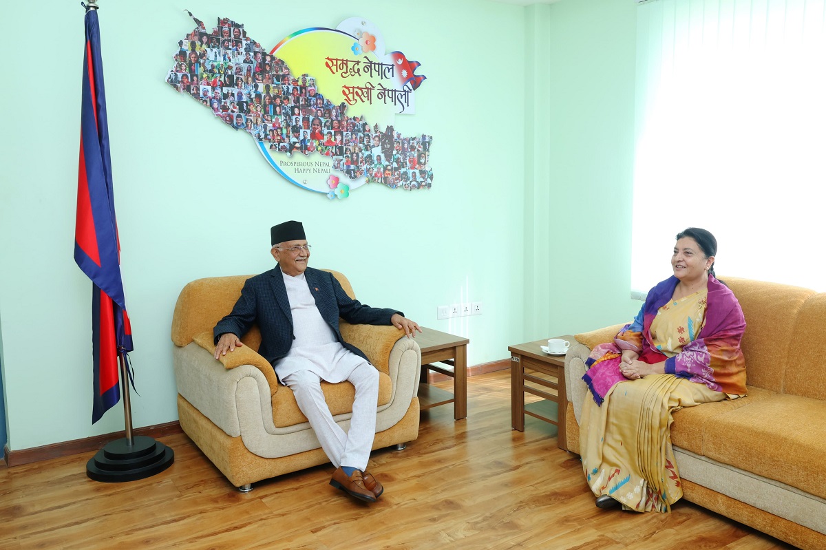 ओली-विद्याको वान टु वान वार्ता एक घन्टा ४० मिनेटमा सकियो