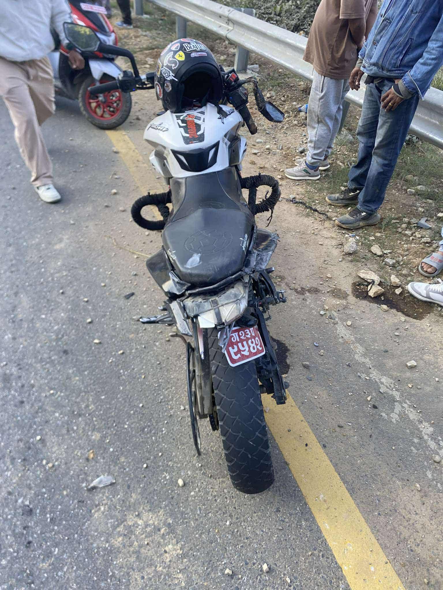 तनहुँमा मोटरसाइकल दुर्घटना, एक जनाको मृत्यु