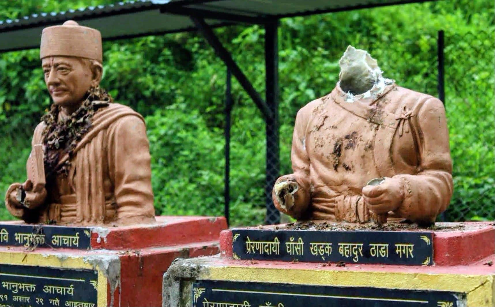 भानुभक्त र घाँसीको सालिक तोडफोड गर्ने एक जना पक्राउ